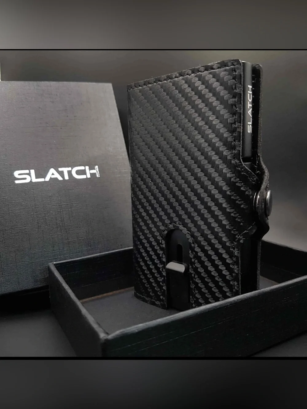 Carbon Fiber Black Minimalist Card & Key Holder